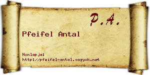 Pfeifel Antal névjegykártya